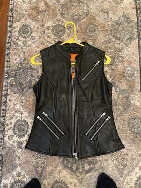 First Classics Fairmont Women's Motorcycle Leather Vest XS
